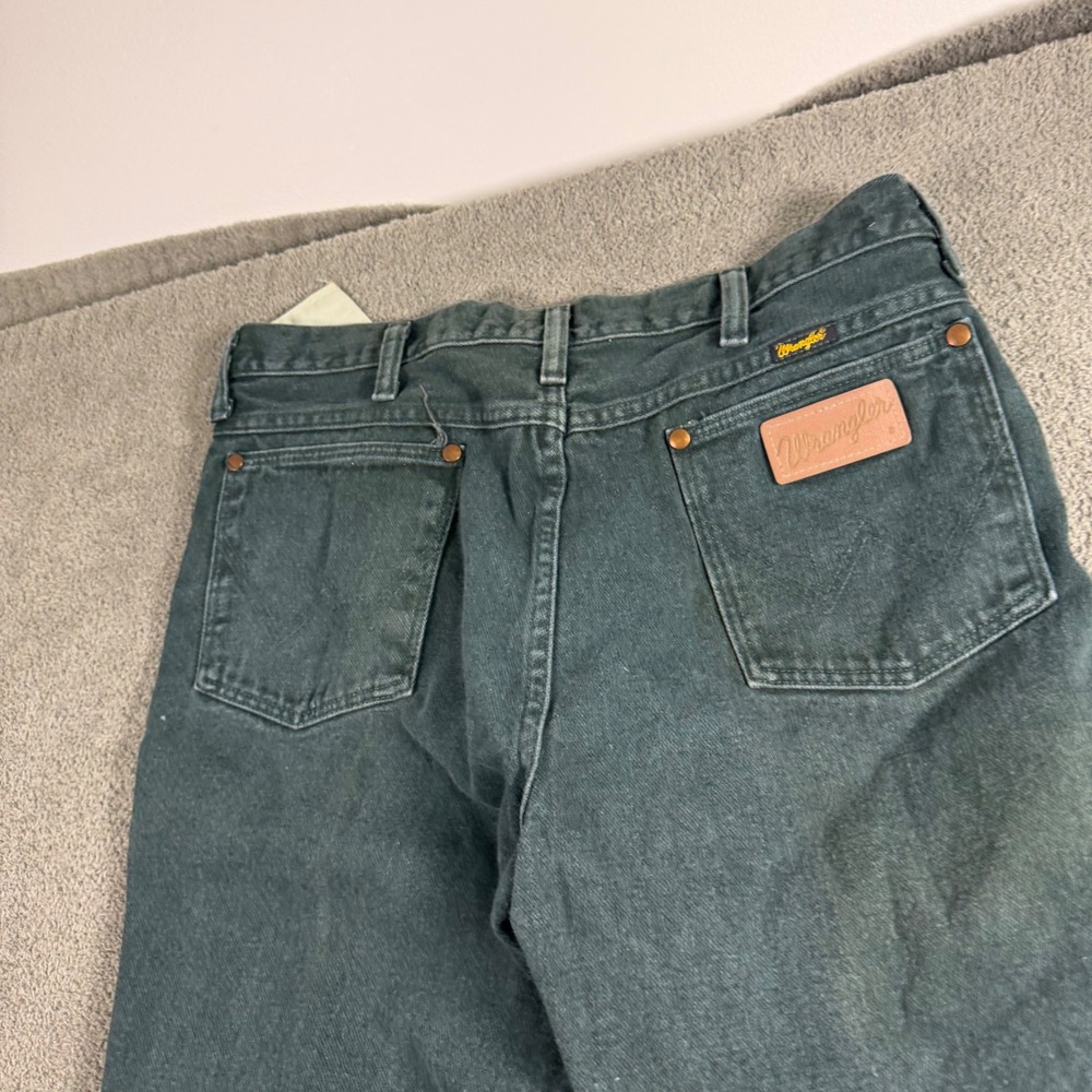 Wrangler 936WGR Cowboy Cut Slim Fit Jeans Forest Green 33x32 Mens Denim